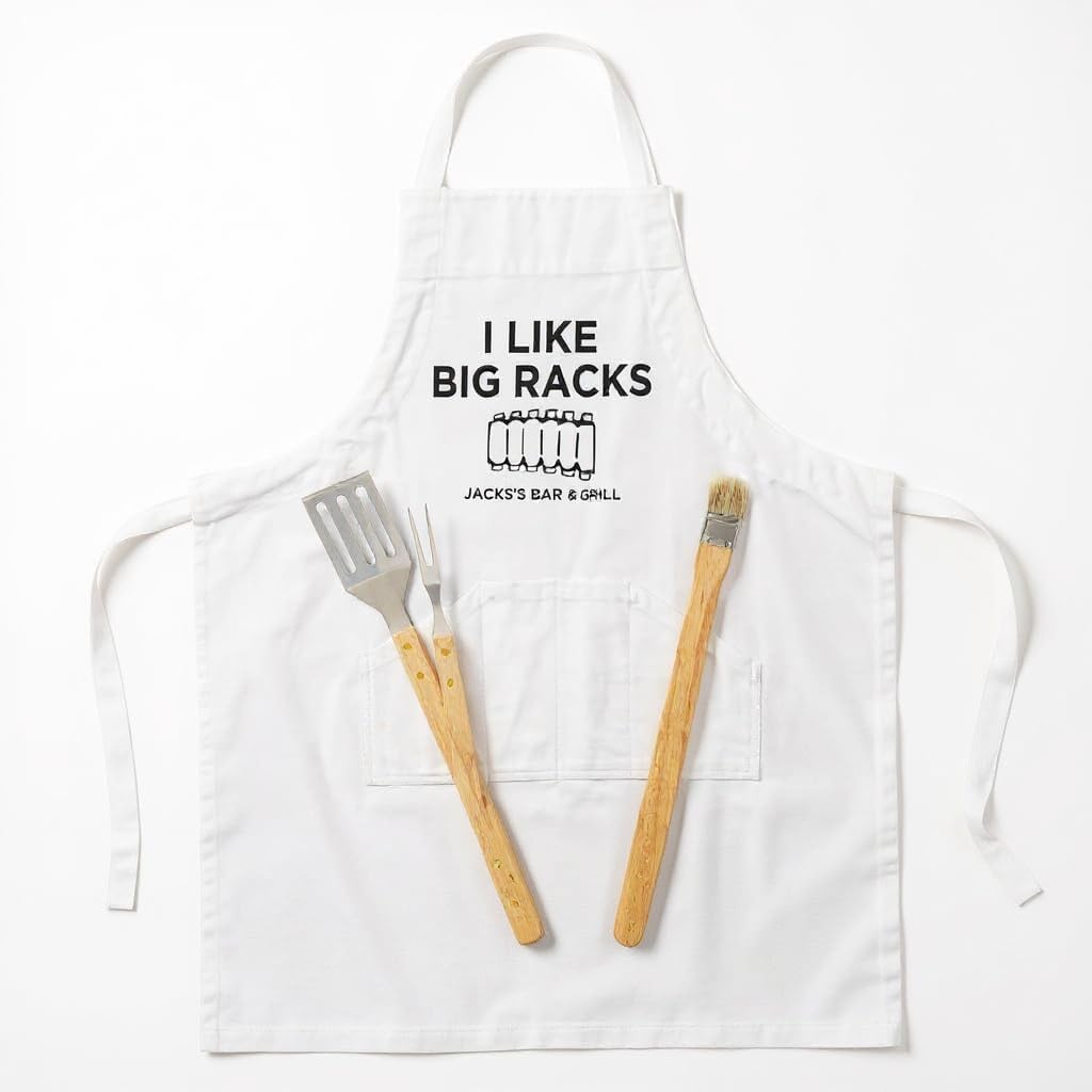 I Like My Pork Pulled Personalized Apron - Perfect for Father's Day Gifts and Grilling Enthusiasts, Personalized Gifts for Grilling Dads, Custom For Fathers Day, For Him BBQ