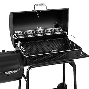 Royal gourmet cc1830fc charcoal grill offset smoker grill cover black  urban country home decor