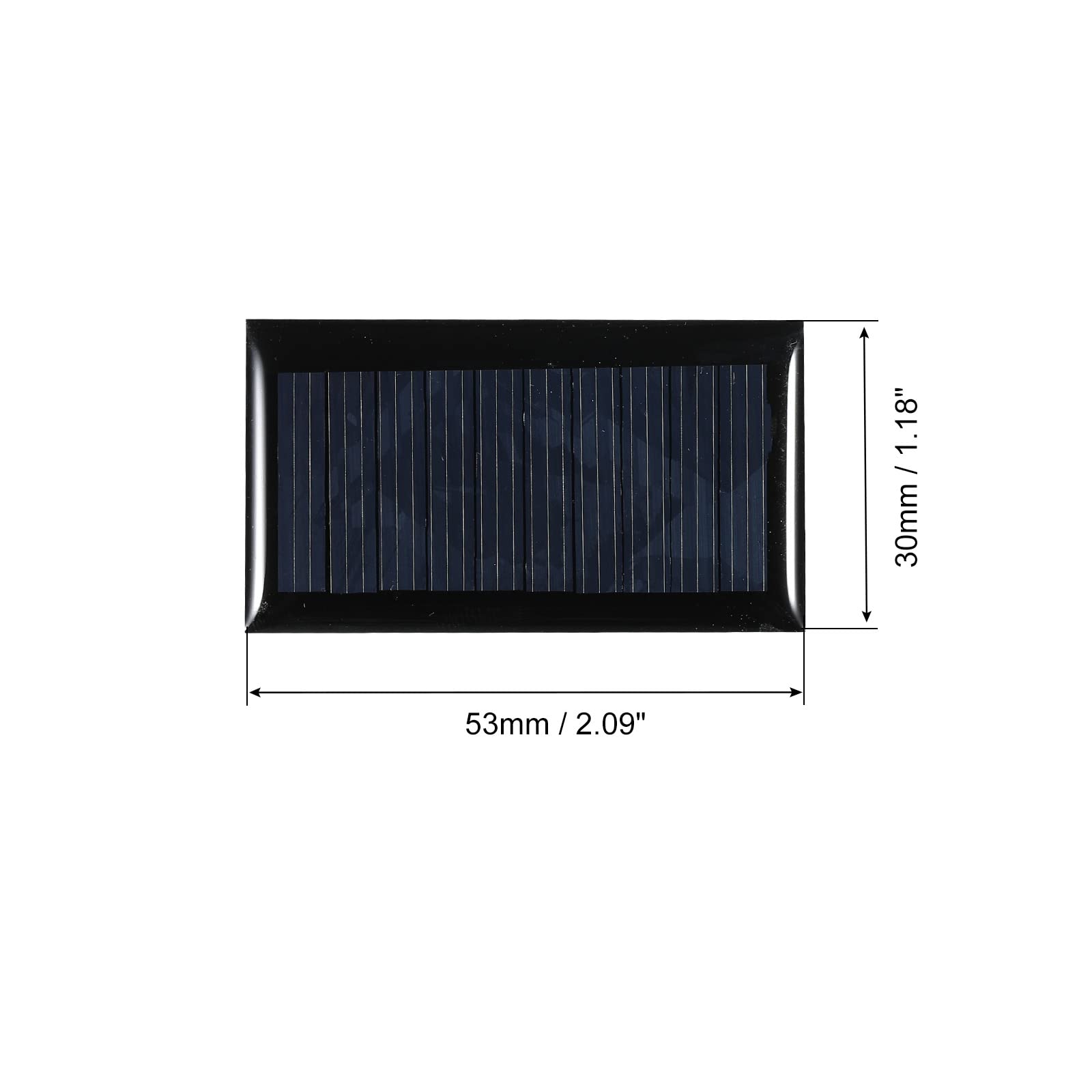 Mini Panneau Solaire 5V 45mA 0.225W - Dimensions 53x30mm - Pour Projets DIY Et Bricolage