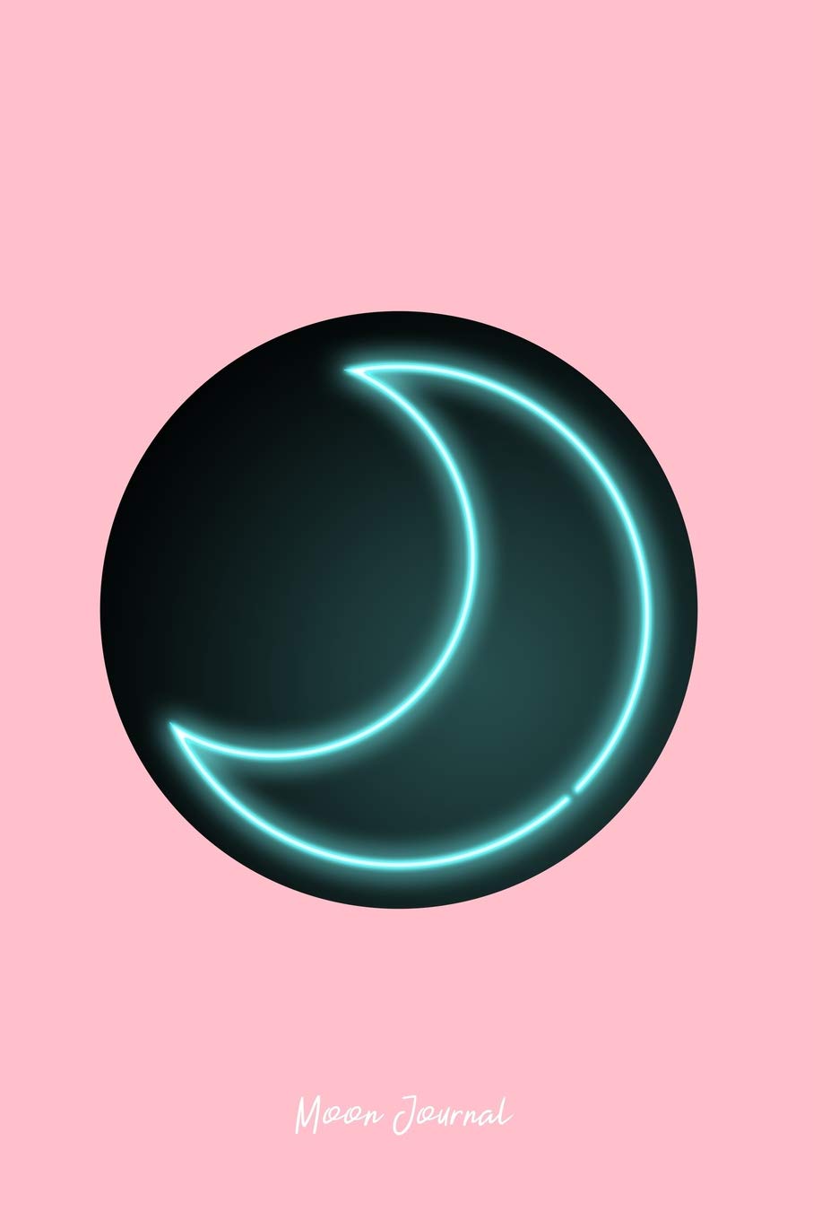 Moon Journal: Lined Journal - Shining Blue Crescent Moon Retro Galaxy Cosmos Space Gift - Pink Ruled Diary, Prayer, Gratitude, Writing, Travel, Notebook For Men Women - 6x9 120 pages