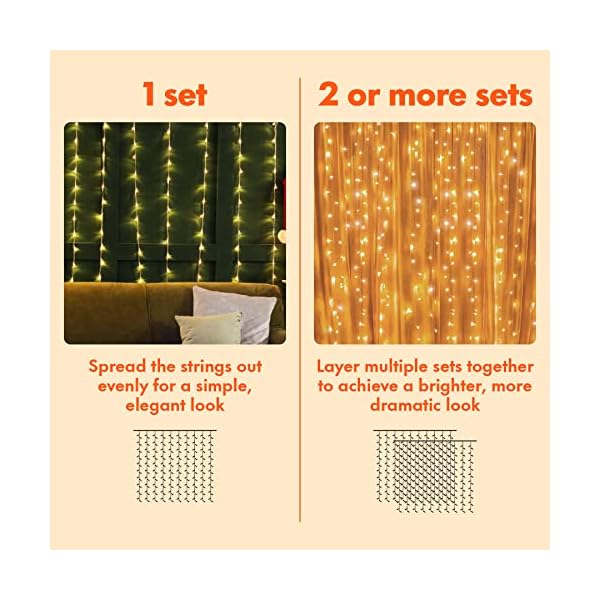Twinkle star 300 led window curtain string light for christmas wedding party home garden bedroom outdoor indoor wall decoration - image 8