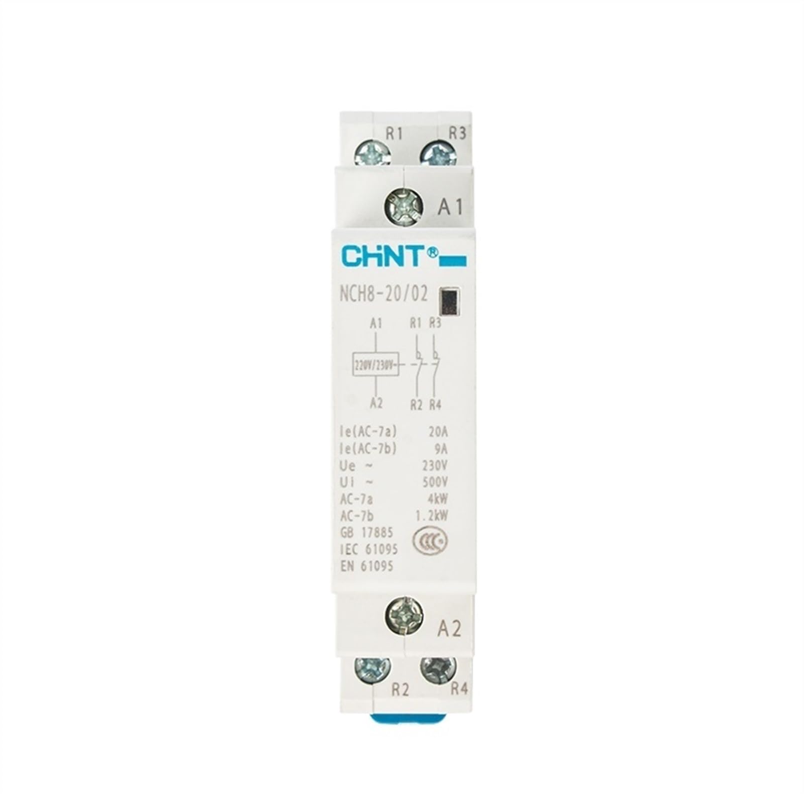WTEPNQQDI NCH8-20 Modular AC Household Contactor 220V 230V 20A 1NO 1NC 2NO 2NC(Nch8-25a-22 2no 2nc)