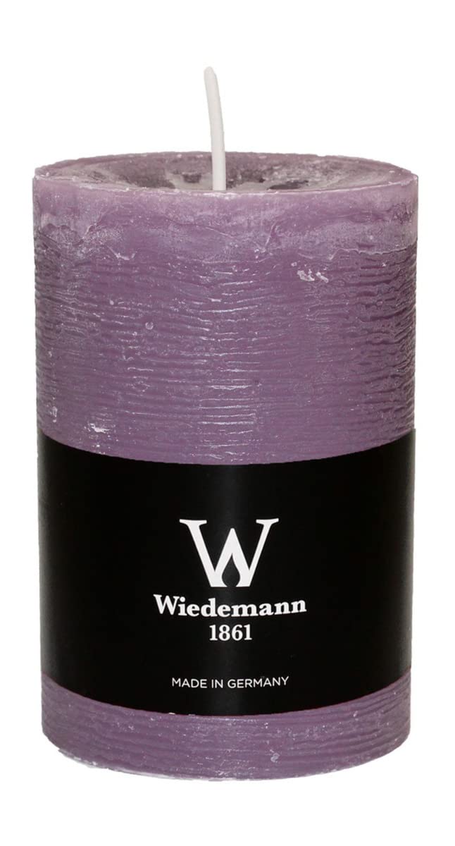 INNA-Glas Pillar Candle Aurora, Mauve, 4"/10 cm, Ø2.7/6,8 cm, 42h