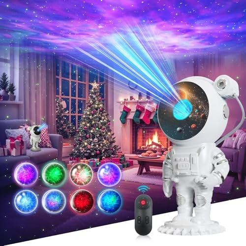 Image of Astronaut Galaxy Projector - Space Light Projector for Bedroom Kids, Astronaut Night Light Projector, Star Light Projector Galaxy with Timer & Remote, Christmas Gift for Kids, Room Decor, Party