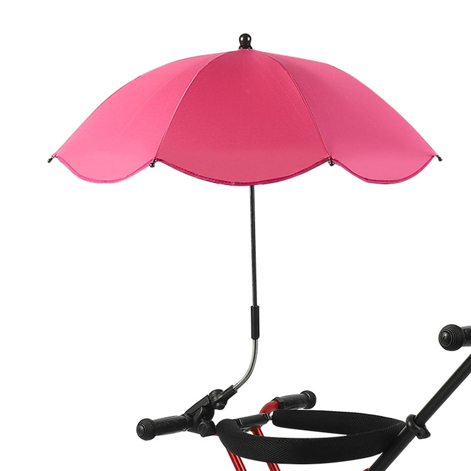Toddler Chair Umbrella, Stroller Parasol with Adjustable Clamp, Portable UV Protection Stroller Umbrella, Waterproof Foldable Portable for Outdoor Activities