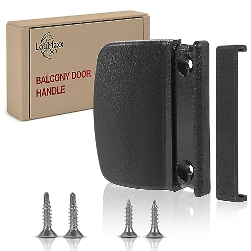 LouMaxx Balcony Door Handle Outside Anthracite for Space-Saving Installation Between Door and Shutter. Patio Door Handle Including Screws