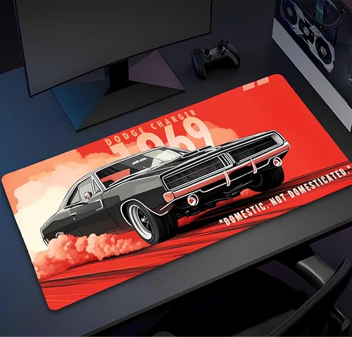 Image of Extended Gaming Mouse Pad for Desk (23x11.5 Inch) - Large Mouse Pad for Office & Home | Non-Slip Rubber Base, Smooth Surface Desk Mat for Laptop, Keyboard & Mouse (Sports Car Edition) (Print 4)