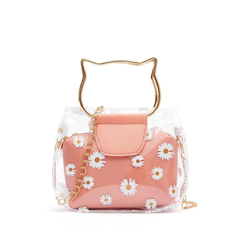 howkly Cute Clear Handbag with Straps, Cat Purse for Women (Orange) (B0D6N5FF7M) Amazon Price History, Amazon Price Tracker