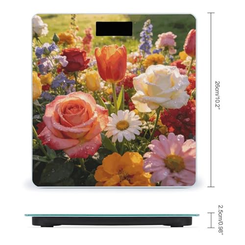 Báscula digital de baño con vidrio templado y pantalla LED miniatura 2