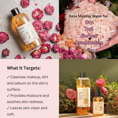 Cocoonoriginal Cocoon Rose Micellar Water. Organic Hydrating Makeup Remover For Dry & Normal Skin (16.91 Fl Oz) #TOP2