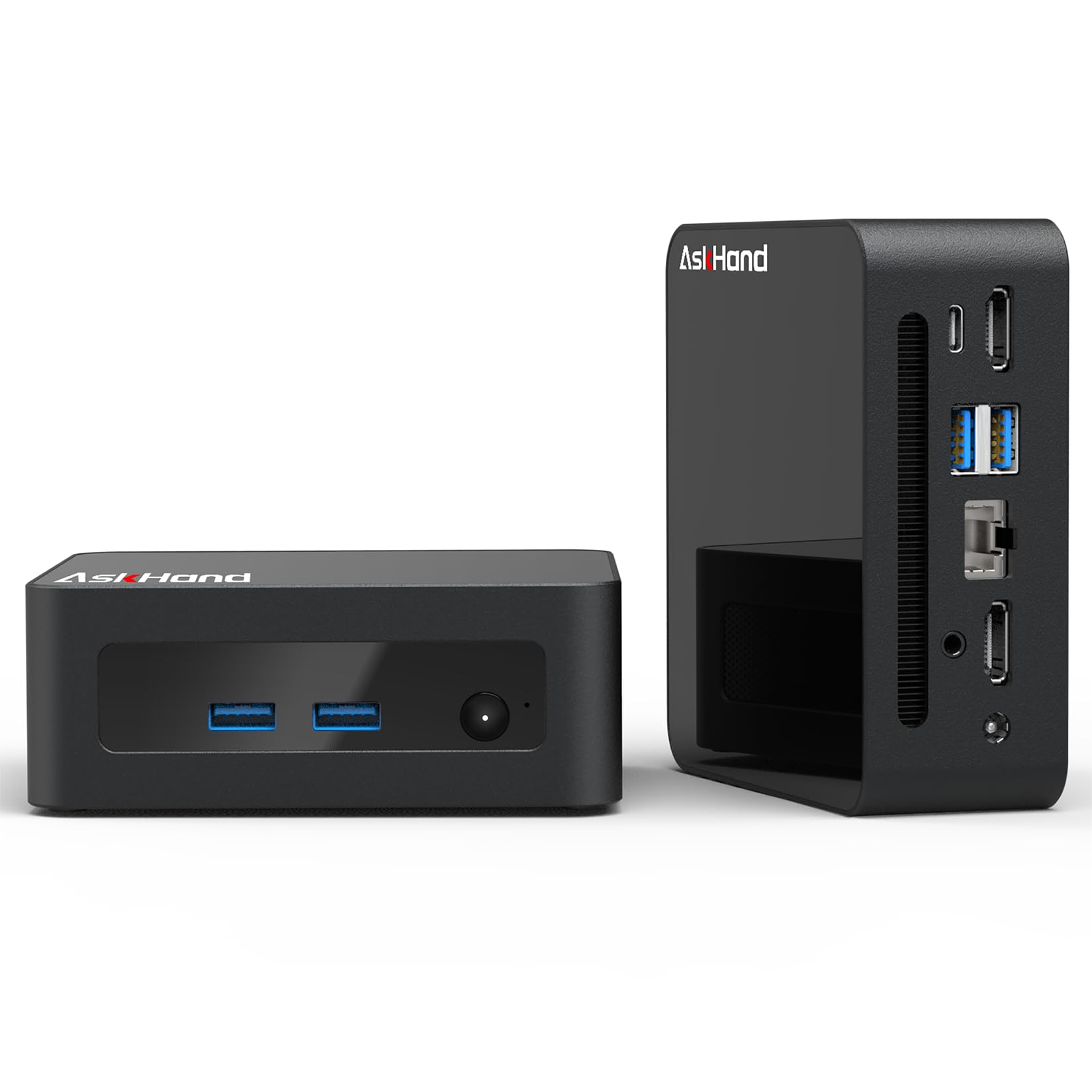 AskHand Mini PC Core i5 12450H 4.40GHz 8C/12T, 16GB DDR4 RAM 512GB NVME SSD, Windows 11 Pro,WiFi,BT5.2,LAN 1000M,USB*4,HDMI*2,USB-C,Display triplo 4K@60Hz