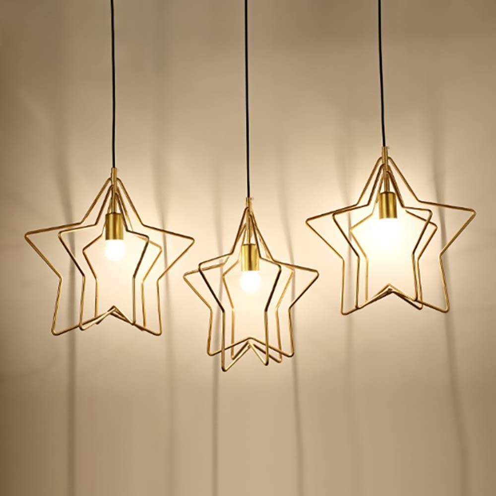 Luces decorativas de estrella dorada para iluminar rincones oscuros del hogar 7