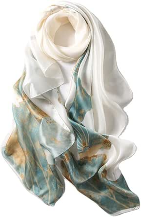 Fashion Scarves - 100% Polyester Silk-Like Scarf for Women, Long Lightweight Sun Protection Shawls