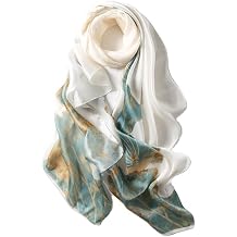 Fashion Scarves Scarf 100% Silk Feeling Scarf Silk Like Scarves Long Lightweight Sunscreen Shawls for Women