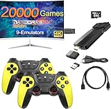 Retro Game Console, 20000+ Games, Nostalgia Stick , Revisit Classic Games Console, Retro Play Plug and Play Video Game Stick 9 Emulators, 4K HDMI Output, Premium Competitive Dual Controllers