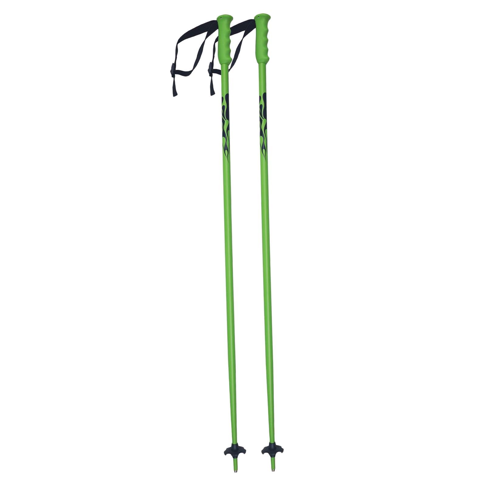 LOVIVER Lot de 2 Bâtons de Ski Alpin, Bâtons de Descente Aluminium Renforcé, Poignée en Caoutchouc Pratique avec Dragonne, pour Les Sports d'hiver et Les Pistes de Ski