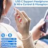 USB C and Lightning to 3.5 mm Headphone Jack Adapter - 2 in 1 iPhone Aux Adapter and USB C Headphone Adapter Audio Cable for iPhone 15 14 13 12 Pro Max Galaxy S24 S23 iPad MacBook [Apple MFi]