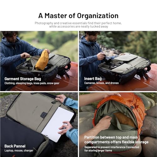 PGYTECH OnePro Flex 30L Mochila y Funda para Cámara Tamaño M, Fotografia Profesional Compatible Con DSLR/SLR/Sin Espejo, Trekking y Portátil - imagen 8