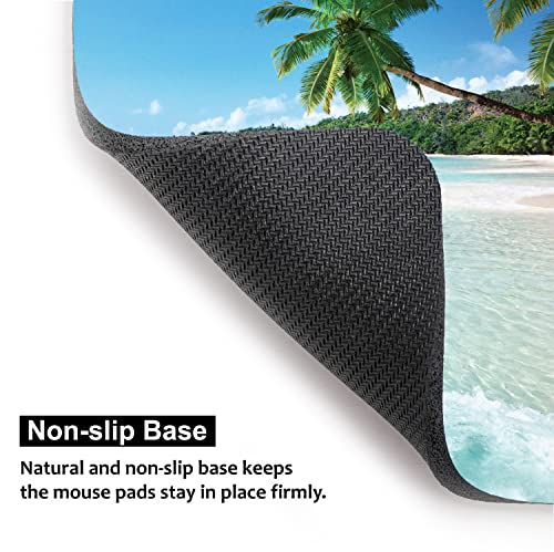 Image of Small Mouse Pad 6 x 8 Inch, Audimi Mini Mouse Pad Thick for Laptop Wireless Mouse Home Office Travel, Portable & Washable (Beach)