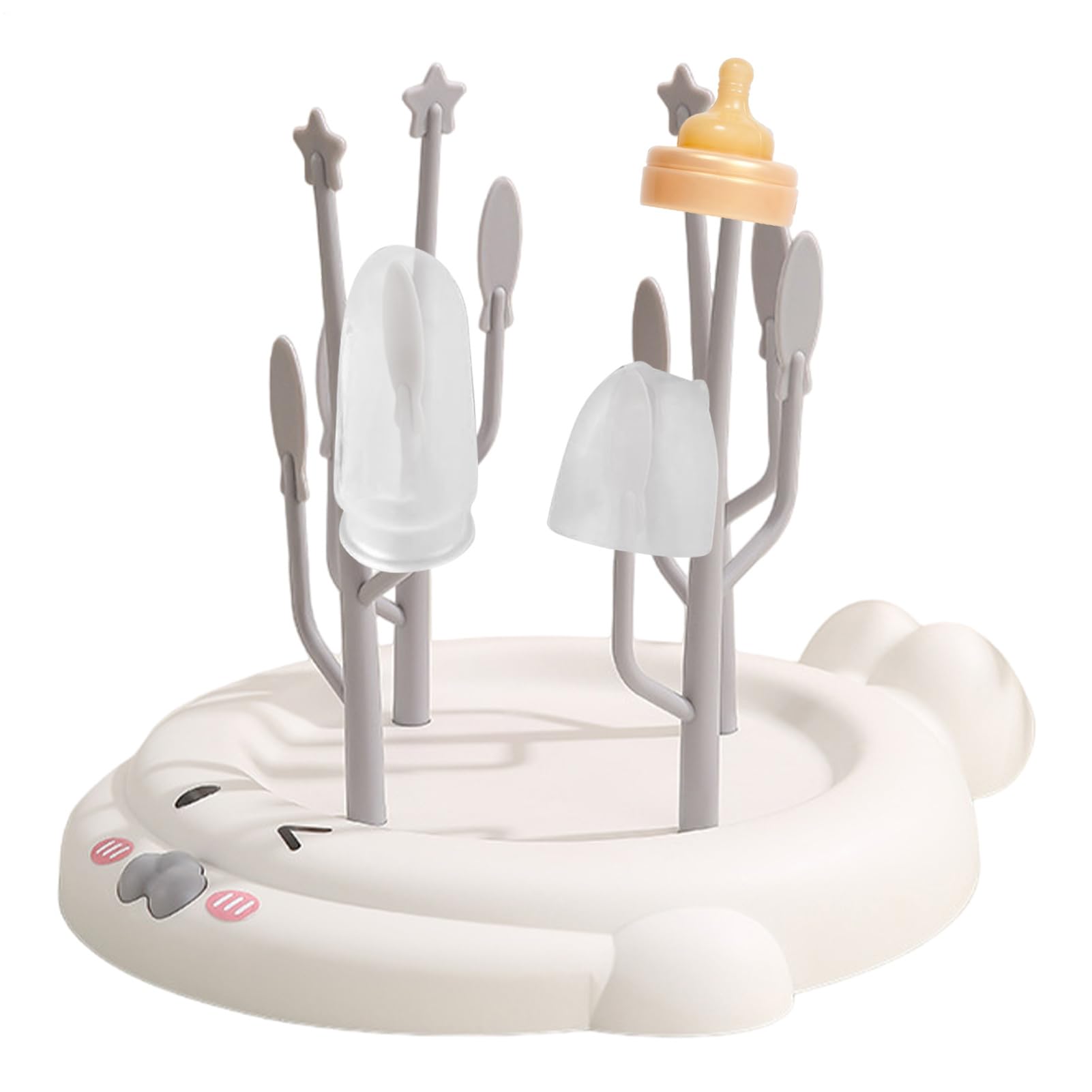 Milk Bottle Drying Rack - Tree Design Space-saving Bottle Drying Rack, Upright Bottle Drying Tray For Children With Concave Bottom Plate, Countertop