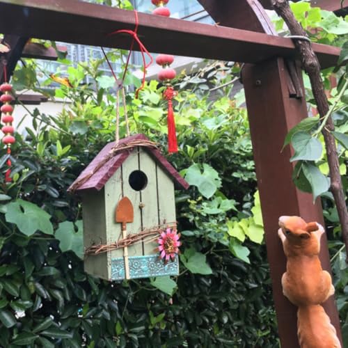 Casa de pájaros de madera resistente al sol y ligera para terrazas exteriores 4