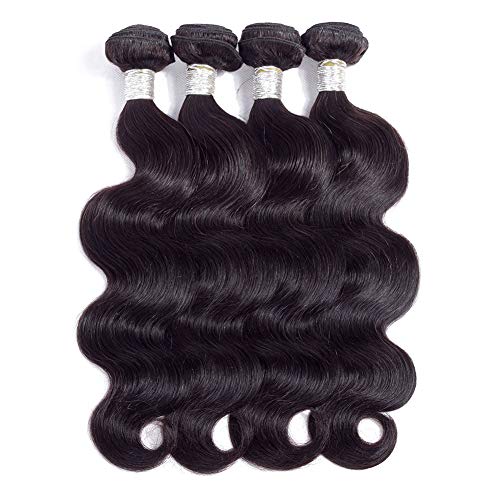 VONAR HAIR 8A Brazilian Body Wave Virgin Hair 4Bundles 16 16 18 18inches Unprocessed Body Wave Human Hair Bundles Brazilian Body Wave Hair Bundles Natural Color