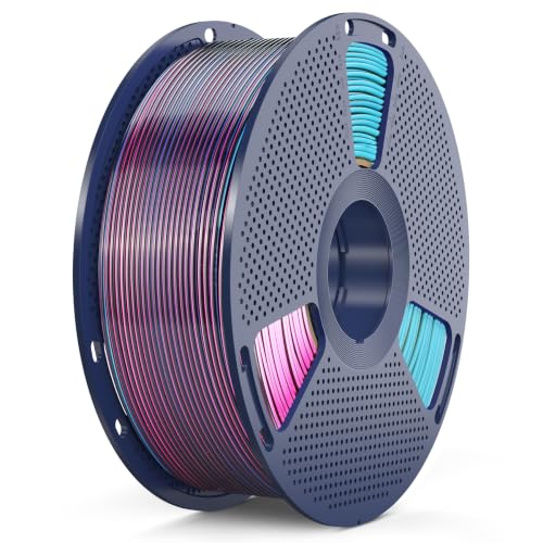 Image of SUNLU Silk Quadruple Color PLA Filament, Silk PLA 3D Printer Filament 1.75mm, Neatly Wound Shiny Silk 3D Printer Filament 1.75mm ±0.02mm, 1KG Spool (2.2lbs), Silk Four Color (Red Yellow Green Black)