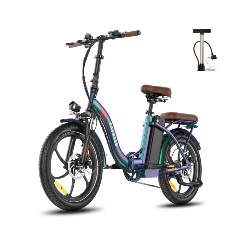 2025 Ebike F20 Pro+ Fatbike Faltrad 20 Zoll mit 36V 22.5AH Akku Damen Ebike Herren 250W, Erwachsene Fatbike Elektromobilrad 140kg, E Mountainbike 20°, Ebike 25km/h (Pumpe, Buntes Grün)
