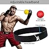 Wenosda Boxing Reflex Ball Set Training Speedball Punching Fight Balls Speed Bag Kickboxing Exercise Equipment 2 Difficulty Level Speedballs with Nylon Headband for Adult Kids