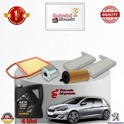 KIT TAGLIANDO FILTRI + OLIO 308 II 1.6 HDi FAP