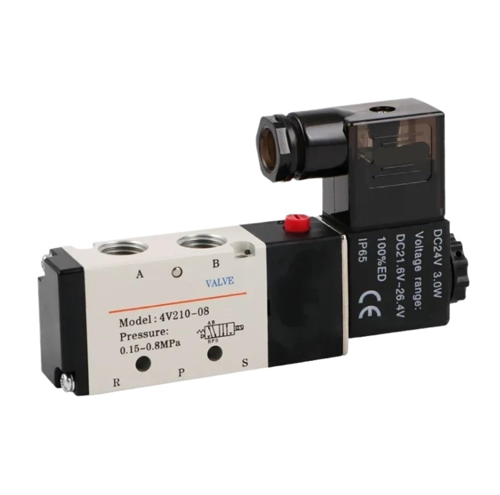 QRUYHBAJU 2/2 5-Way Solenoid Valve 4V210-08 AC220V DC24V AC24V(4V210-08-A AC220V)