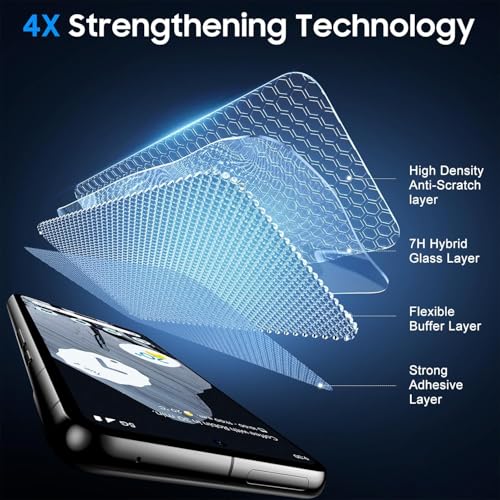Image of Mr.Shield Top-Notch HD+ Tempered Glass Screen Protector Guard for Google Pixel 8 Pro, 9H Hardness, Military Grade Protection, Easy Installation kit