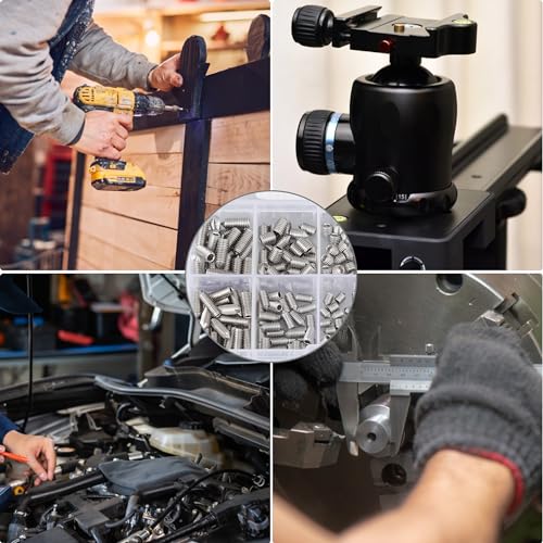 YSDMY 308 Stück Madenschrauben Gemischt，M3/M4/M5 Madenschrauben Sortiment Set，Gewindestifte mit Schraubenschlüssel für Türgriffe