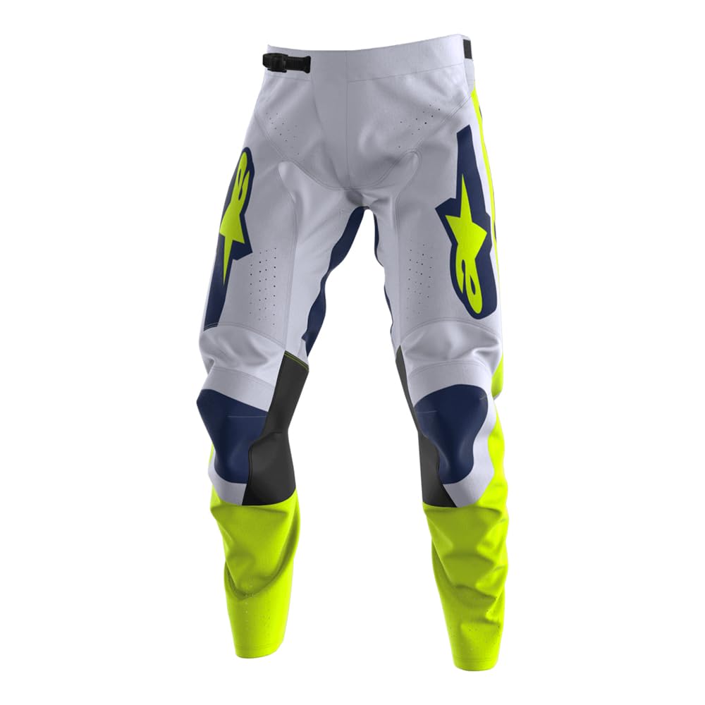 Alpinestars Men's Light Green/Yellow Fluo/Blue 2026 Racer Air Riway Pants, Size 34