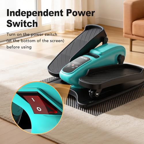 Image of Under Desk Elliptical Machine,Leg Exerciser While Sitting for Seniors with 12 Adjustable Speed RF Remote Control,Quiet & Portable Mini Seated Pedal Exerciser with Non-Slip Mat for Home Office