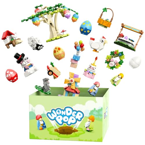 Image of Wise Block Farm Building Blocks Set, Animal Chicken Coop Building Set Toy with Sheep Bunny Rotating Windmill, Creative Construction Gifts for Kids 485 Pcs