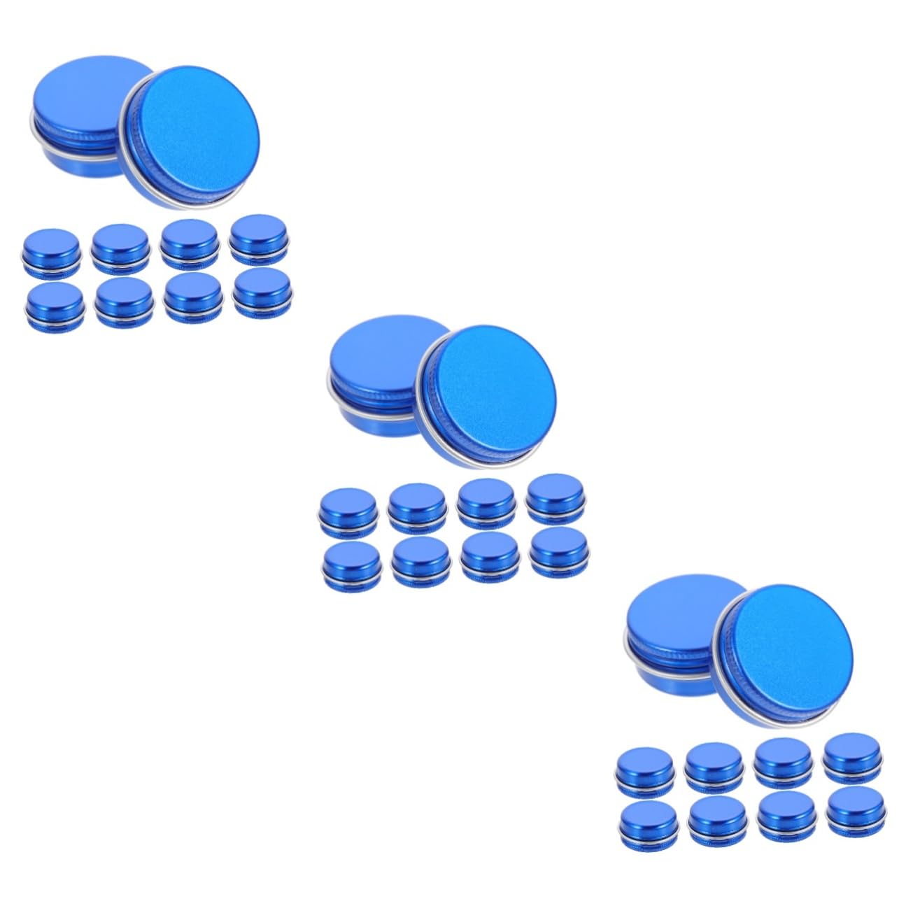 VICASKY 30pcs Small Metal Tins Screw Tops Multi-function Containers for Lip Balm Candle Making and Cosmetics Storage and Chic Design for Various Uses