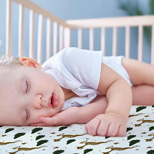 Soft Jersey Knitted Stretchy Pack N Play Fitted Sheet Set For Baby, 2 Pack Premium Mini Crib Sheets For Standard Pack N Play Mattress #TOP2