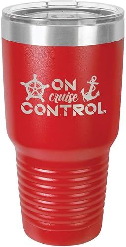 Miniatura 18 de ON CRUISE CONTROL Vaso verde de 30 onzas con popote y tapa superior deslizante Taza de viaje de acero inoxidable Comparar con Yeti Rambler