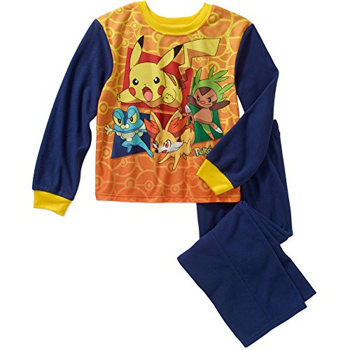 Pikachu Boys' Licensed Poly 2 Pc Pajama Sleepwear Set (4-5)
