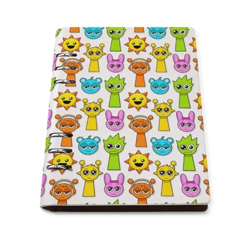 バインダーノート スプランキー グッズ システム手帳 A5 ルーズリーフ 6穴 PUレザー 可愛い メモ帳 DIY 日記帳 アニメ 子供用 学生 文房具 卒業記念品 プレゼント