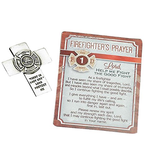 Abbey Gift (Abbey & CA Gift Abbey Press Firefighter's Visor Clip and Prayer Card, 2.5 by 3 1/2