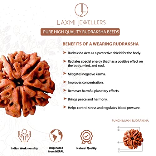 Image of Pure 925 Silver Handmade 5 Mukhi Rudraksha Mala For Men Religious Gift | Special For Shivratri | Certified Ruthratcham Malai Beads (, IN)