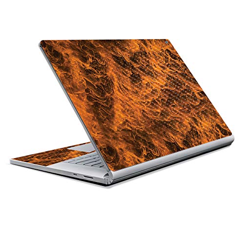 Image of MightySkins Carbon Fiber Skin for Microsoft Surface Book 2 13 inch (2017) - Burning Up,Protective, Durable Textured Carbon Fiber Finish,Easy to Apply, Remove, and Change Styles,