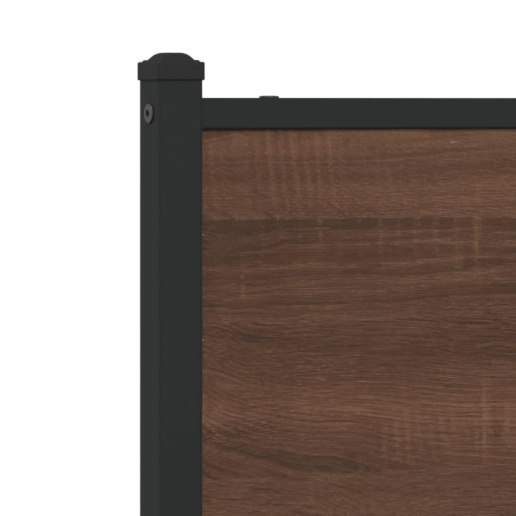 vidaXL Testiera di Ricambio Rovere Marrone 135 cm in Legno Multistrato e Acciaio, Testata, Testata Letto, Testata Doppio, testiera Letto