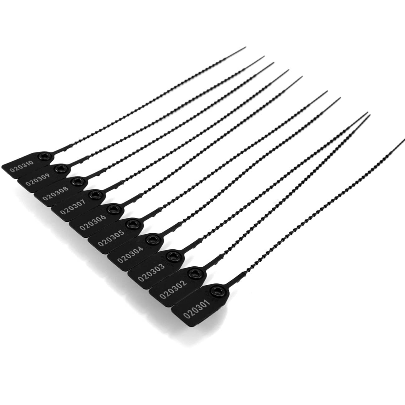 Plomba zabezpieczająca z zabezpieczeniem przed manipulacją Numerowane zawieszki Plastikowe krawaty Plomby 250 mm Jasnoniebieski 200 szt.(Black,100 PCS)