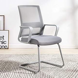 XGQ TO-329 Silla for computadora Silla de Oficina Silla for el hogar Silla cómoda Cómoda Silla de Escritorio Marco Gris Silla con Arco (Verde) (Color : Grey)