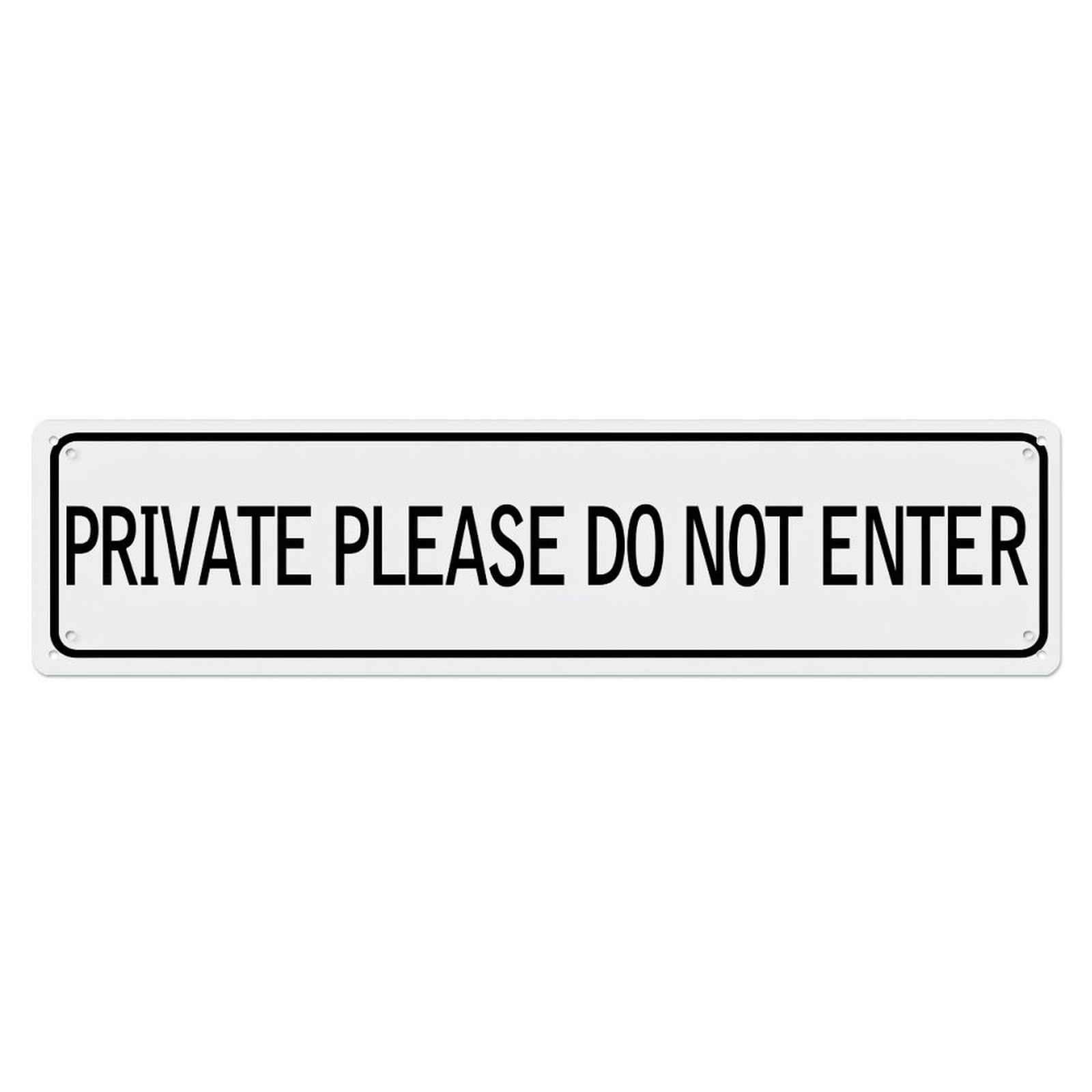 Jdyaojiesheng Vintage Private Please Do Not Enter Tin Sign Retro Metal Wall Decor Metal Poster, Home Bar Garage Farmhouse Cafe Wall Art Decoration 4X16inch