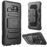 Galaxy Note 5 Case, i-Blason Prime Series Dual Layer Holster For Samsung Galaxy Note 5 with Kickstand and Locking Belt Swivel Clip (Black)