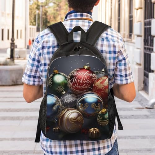 Mochila para senderismo unisex con diseño navideño impermeable miniatura 7
